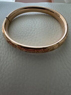 Gold Filled bangle bracelet with initials